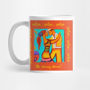 Man and Woman Dancing Salsa Mug